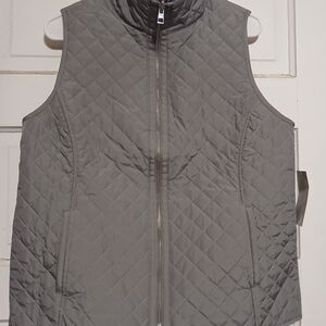 Chico's Black and Gray Houndstooth Vest